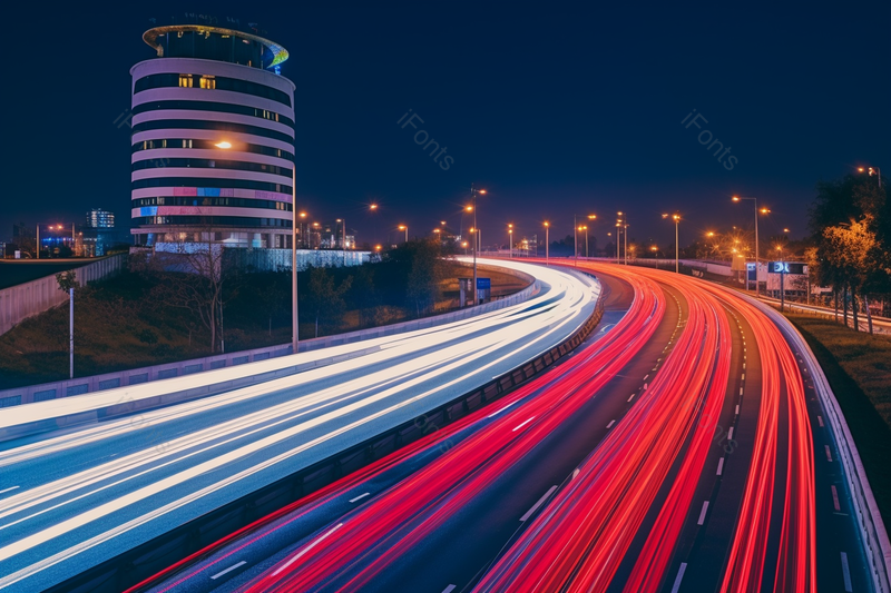 黑夜城市夜景都市灯光车道车流街道光轨光流高楼大厦摄影,高清,摄影图,摄影图片,图片大全,摄影图免费下载